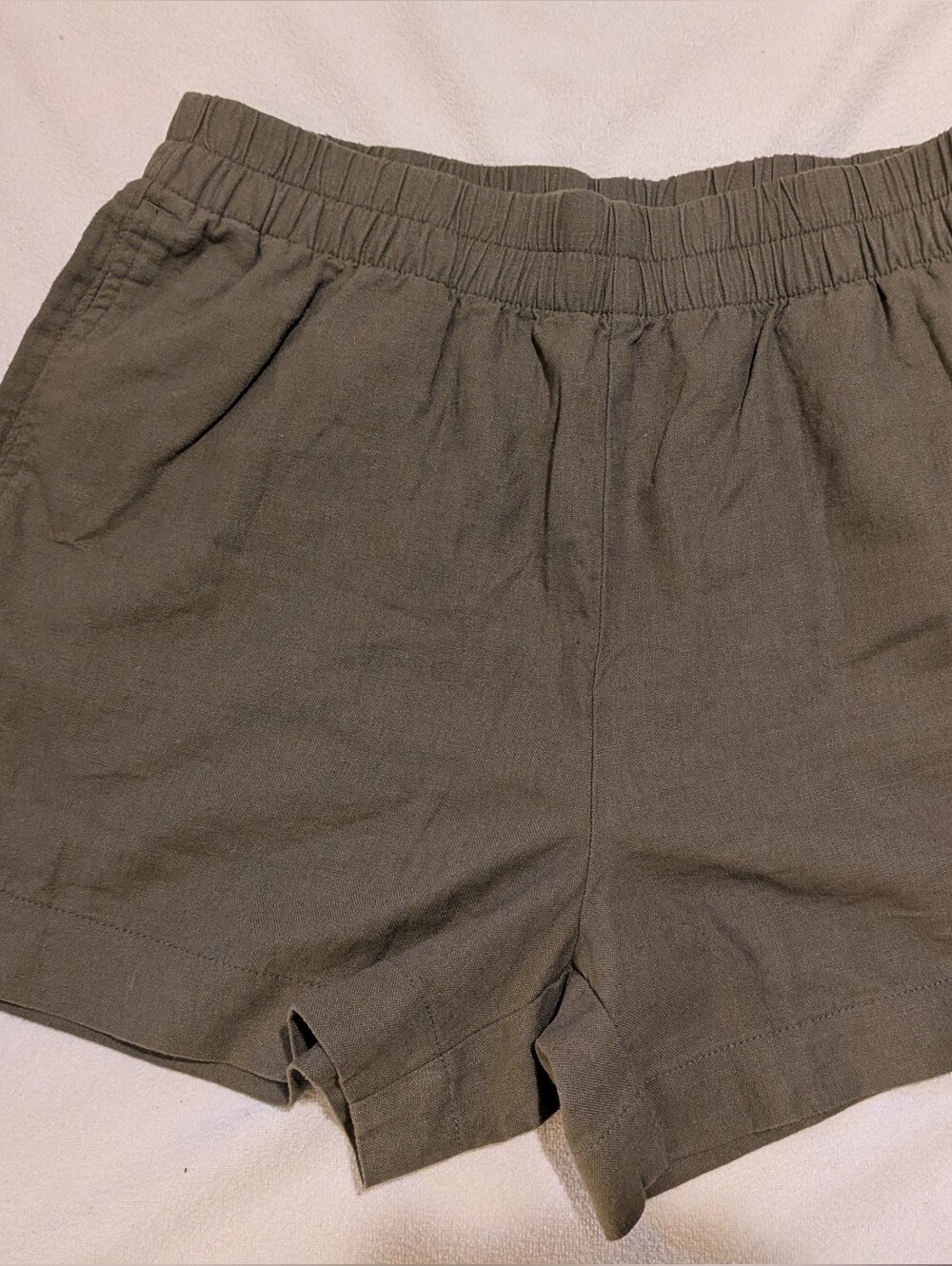 Old Navy Olive Green Elastic-Waist Casual Shorts